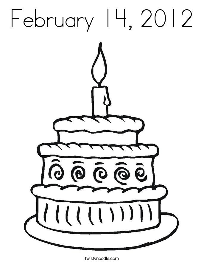 February 14, 2012 Coloring Page