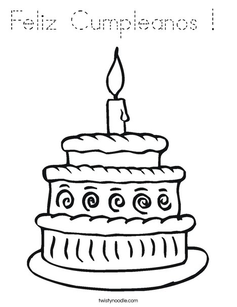 Layered Cake Coloring Page