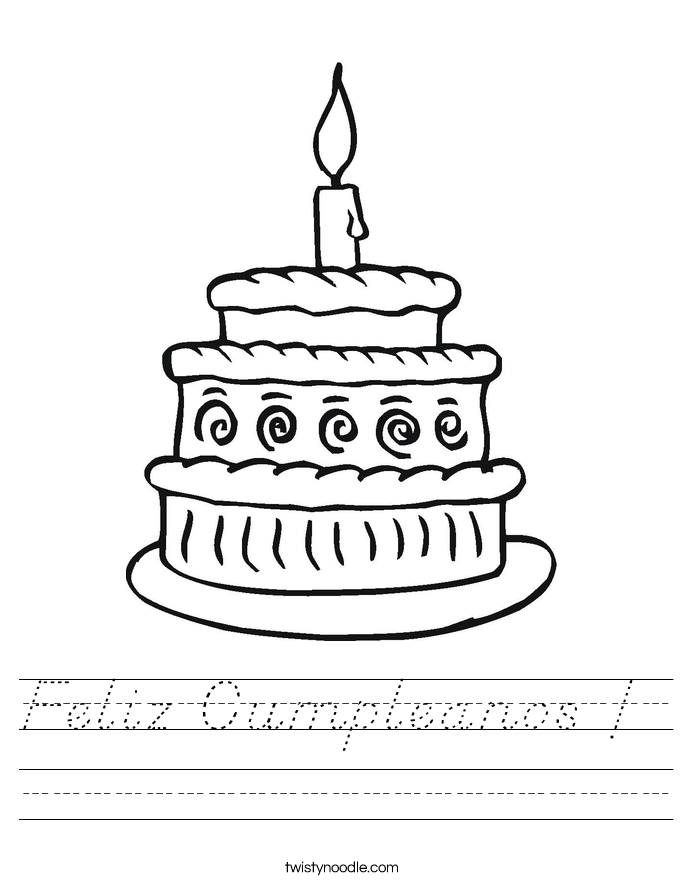 Feliz Cumpleanos !  Worksheet