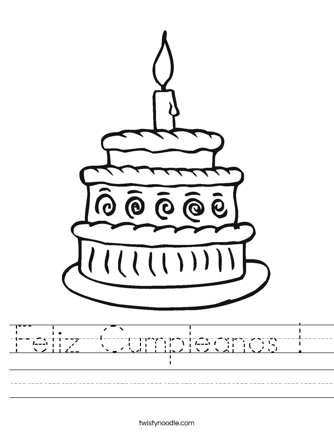 Feliz Cumpleanos !  Worksheet