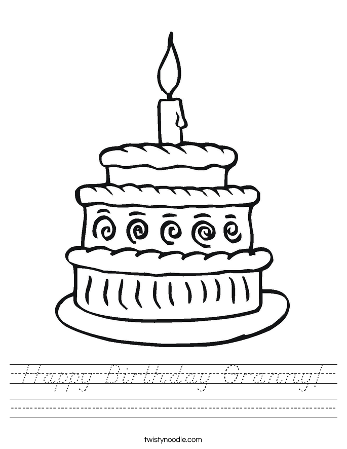 Happy Birthday Granny! Worksheet