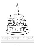 Happy Birthday Granny! Worksheet