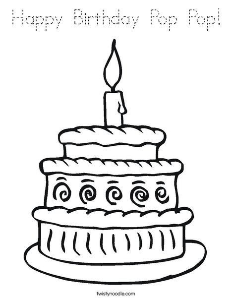 Layered Cake Coloring Page