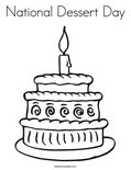 National Dessert Day Coloring Page