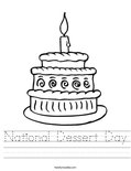 National Dessert Day Worksheet