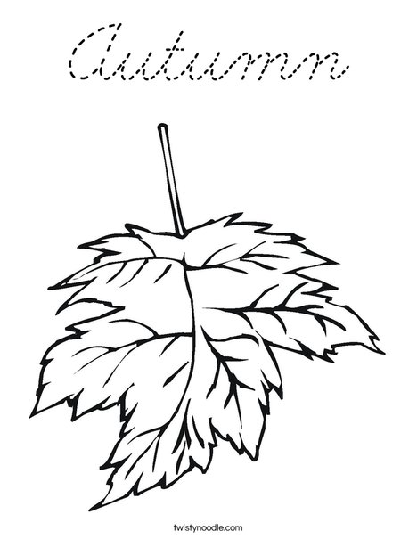 Leaf Coloring Page