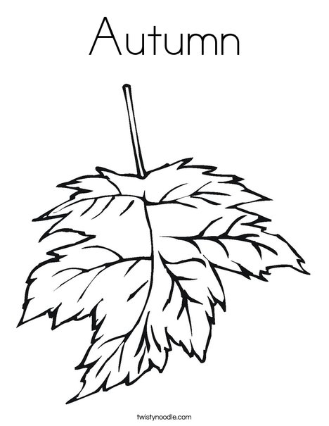 Leaf Coloring Page
