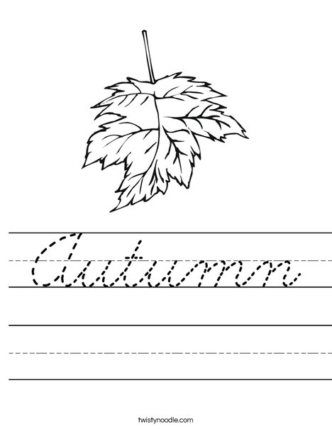 Leaf Worksheet