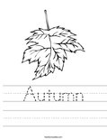 Autumn Worksheet
