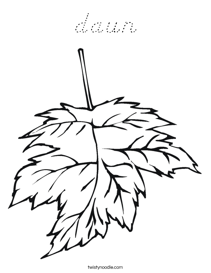 daun Coloring Page