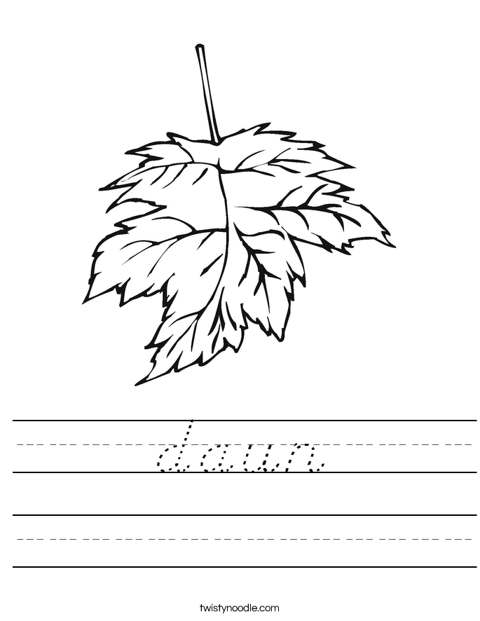 daun Worksheet