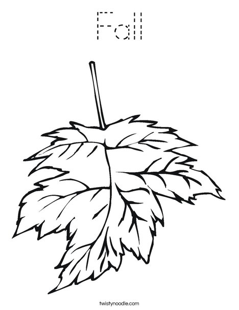 Leaf Coloring Page