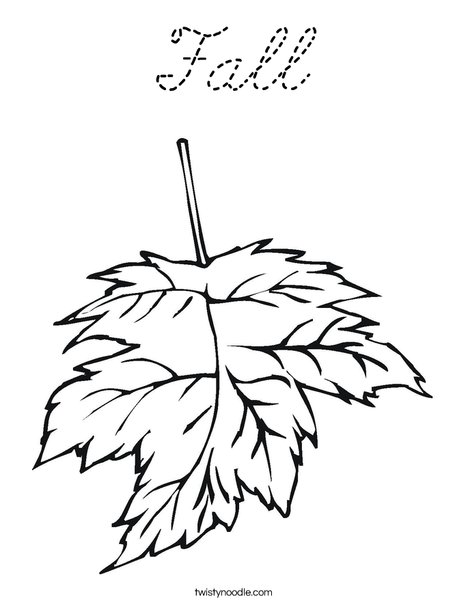 Leaf Coloring Page