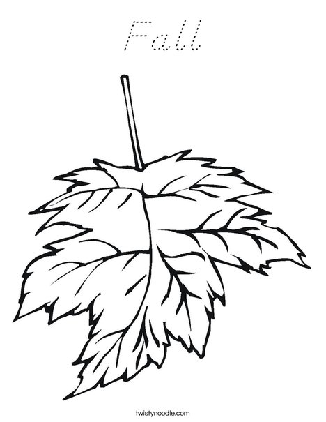 Leaf Coloring Page