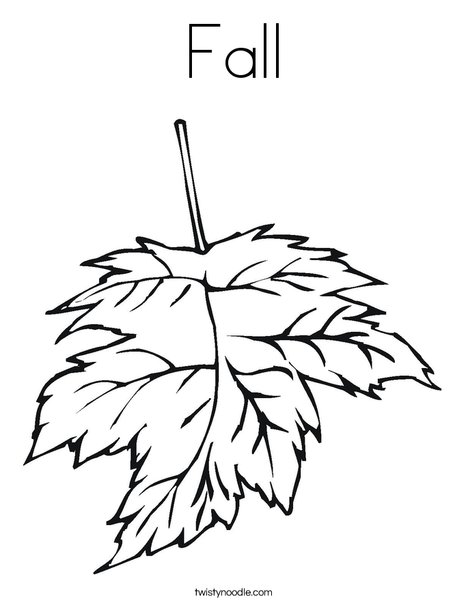 Leaf Coloring Page