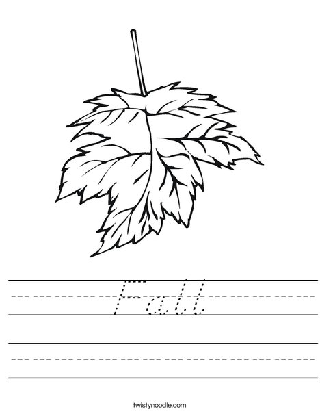 Leaf Worksheet