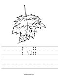 Fall Worksheet