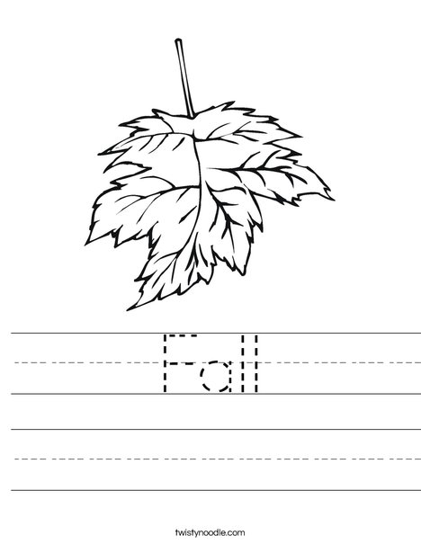 Leaf Worksheet