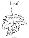 Leaf Coloring Page