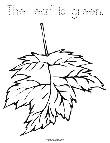 Leaf Coloring Page