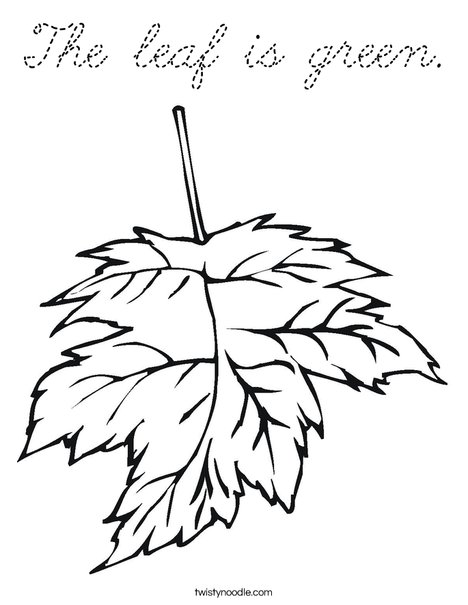 Leaf Coloring Page