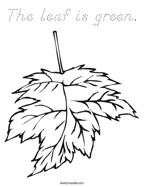 Leaf Coloring Page