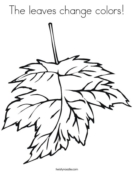 Leaf Coloring Page