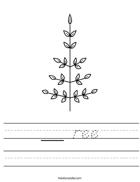 Leaf Christmas Tree Worksheet