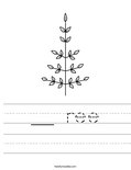 __ ree Worksheet