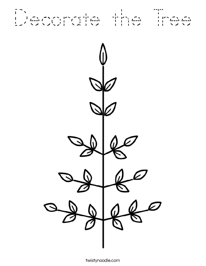 Decorate the Tree Coloring Page