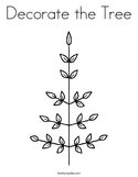 Decorate the Tree Coloring Page
