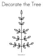 Decorate the Tree Coloring Page