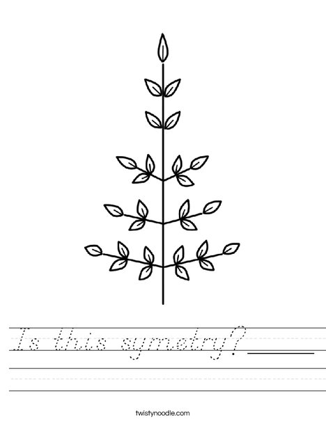 Leaf Christmas Tree Worksheet