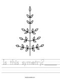 Is this symetry?____ Worksheet