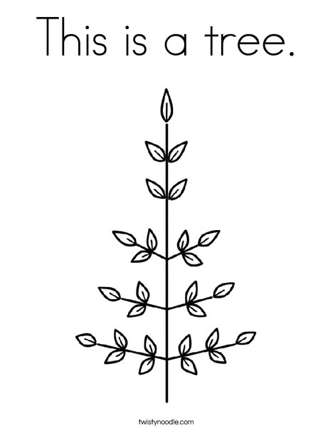 Leaf Christmas Tree Coloring Page