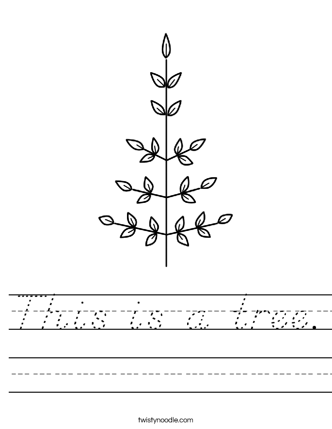This is a tree. Worksheet