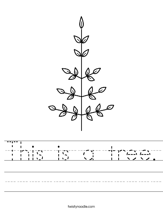 This is a tree. Worksheet