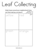Leaf Collecting Coloring Page