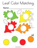 Leaf Color Matching Coloring Page