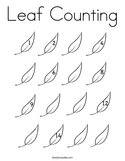 Leaf Counting Coloring Page