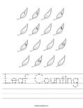 Leaf Counting Worksheet
