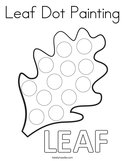 Leaf Dot Painting Coloring Page