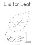 L is for Leaf Coloring Page