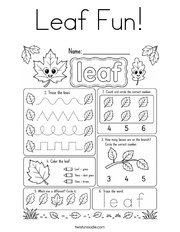 Leaf Fun Coloring Page