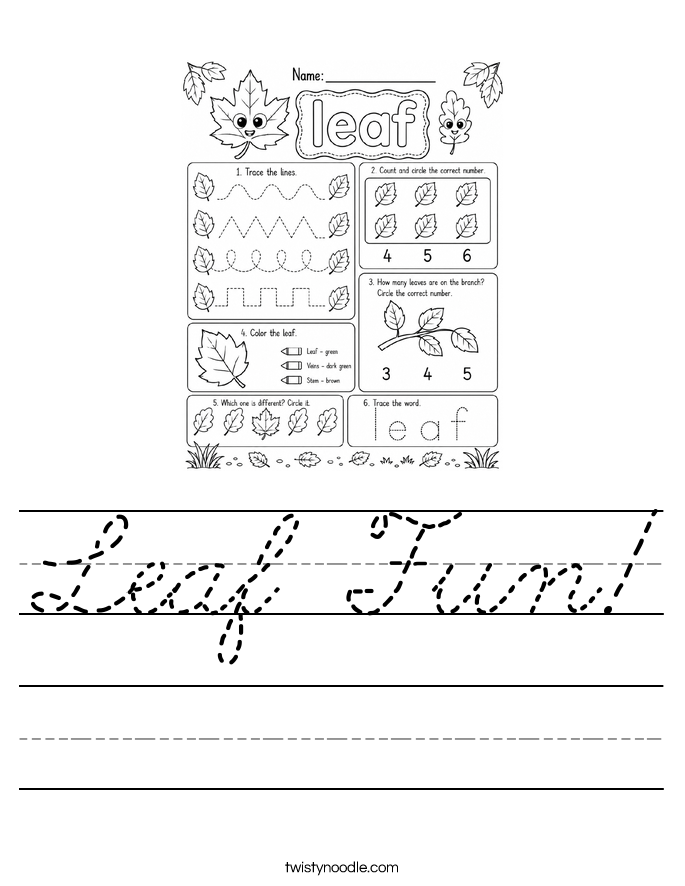 Leaf Fun! Worksheet