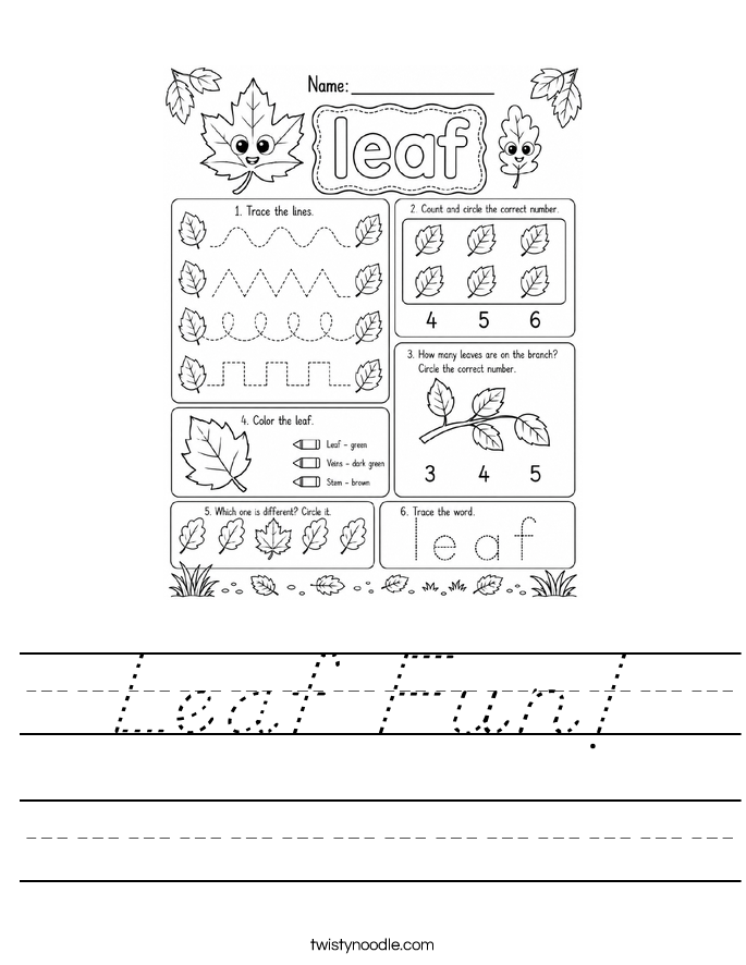 Leaf Fun! Worksheet