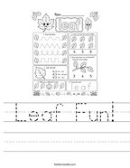 Leaf Fun Handwriting Sheet