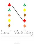 Leaf Matching Worksheet