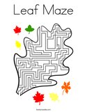 Leaf Maze Coloring Page