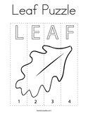 Leaf Puzzle Coloring Page